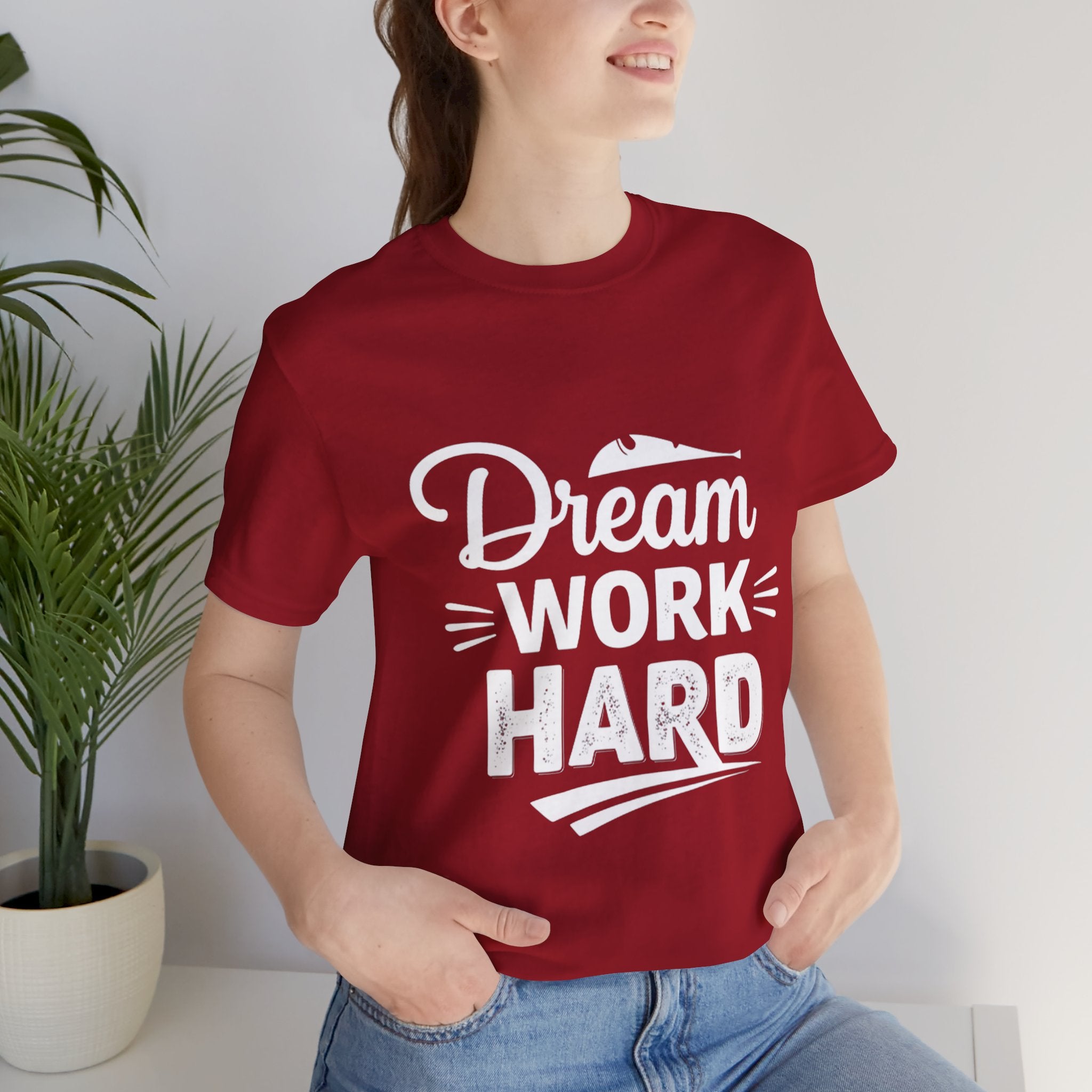 Dream Work Hard Lines - Minimalist Motivation Tee - Clean Success Shirt