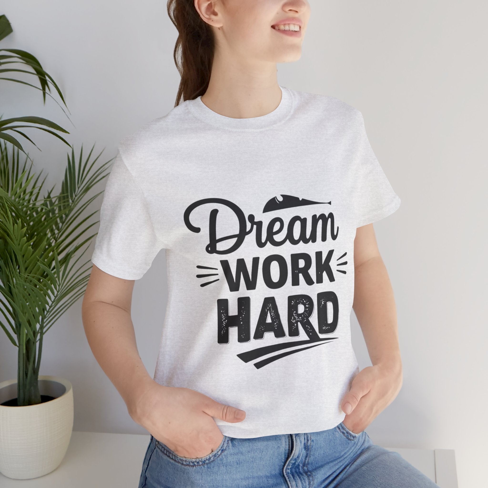 Dream Work Hard Lines - Minimalist Motivation Tee - Clean Success Shirt