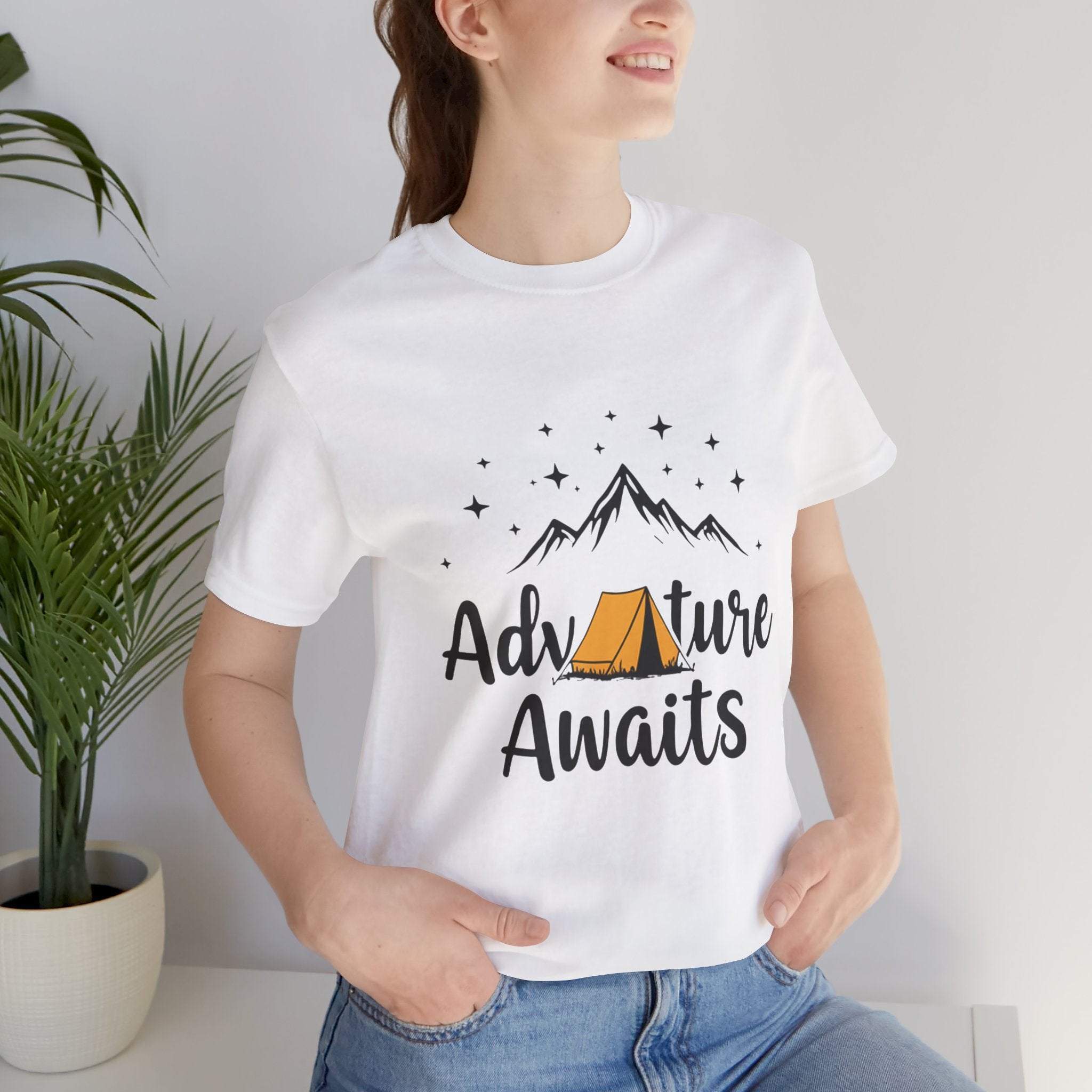 Adventure Awaits Mountain Range - Minimalist Outdoor Tee - Explorer Shirt
