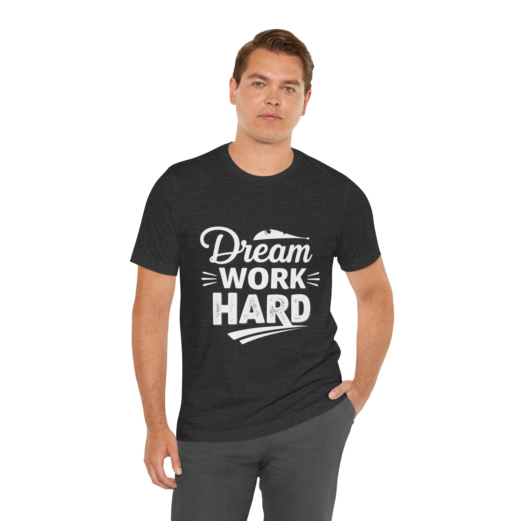 Dream Work Hard Lines - Minimalist Motivation Tee - Clean Success Shirt