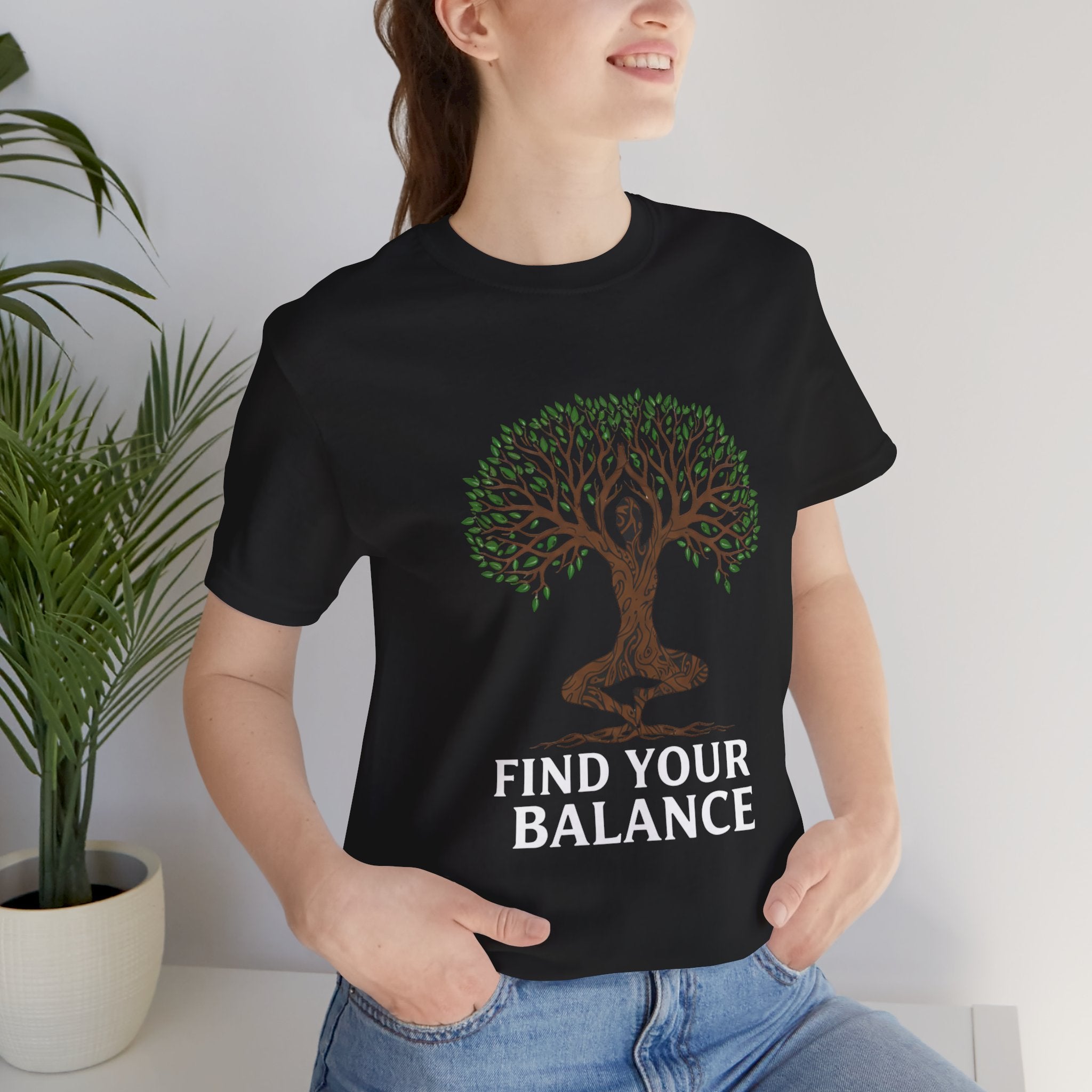 Find Your Balance Tree - Yoga Tree Pose Tee - Meditation Nature Shirt